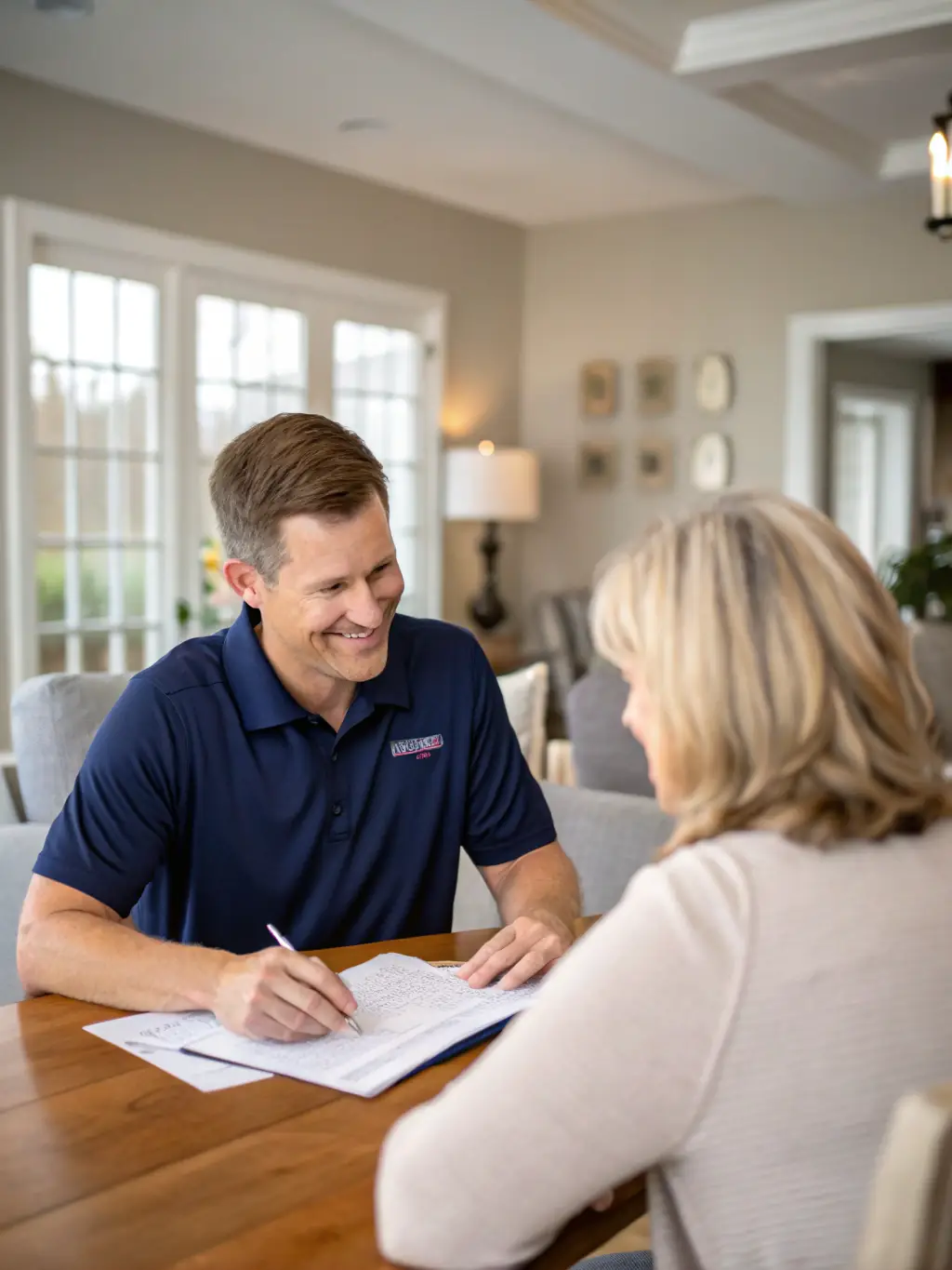 A photo showcasing the initial consultation with Movers San Diego, where a moving specialist discusses the client's needs and provides a detailed estimate.